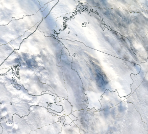 Спутниковый снимок Ладога, Финский залив 2022-01-04
