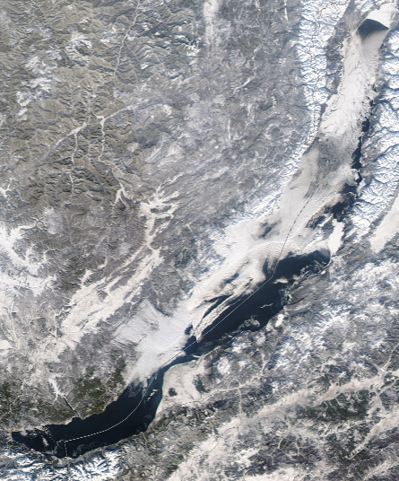 Спутниковый снимок Байкала 2022-01-05