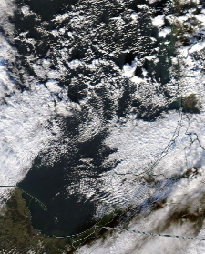 Спутниковый снимок  Куршский и Калининградский залив 2022-01-05