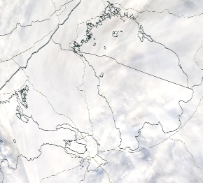 Спутниковый снимок Ладога, Финский залив 2022-01-05