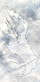 Спутниковый снимок Онежского озера 2022-01-05