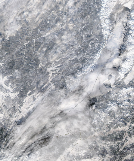 Спутниковый снимок Байкала 2022-01-06