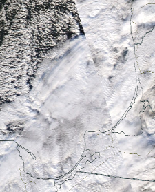 Спутниковый снимок  Куршский и Калининградский залив 2022-01-06