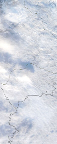 Спутниковый снимок  Рыбинского водохранилища и Белого озера 2022-01-06
