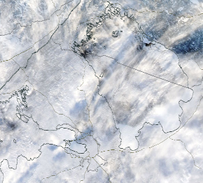 Спутниковый снимок Ладога, Финский залив 2022-01-06