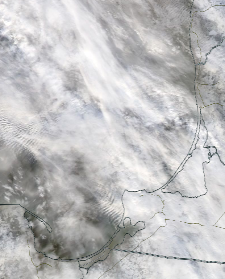 Спутниковый снимок  Куршский и Калининградский залив 2022-01-07