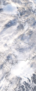 Спутниковый снимок  Рыбинского водохранилища и Белого озера 2022-01-07