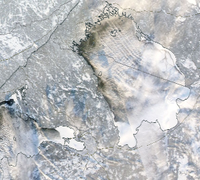 Спутниковый снимок Ладога, Финский залив 2022-01-07