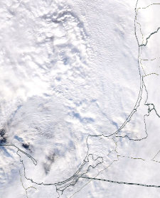 Спутниковый снимок  Куршский и Калининградский залив 2022-01-08