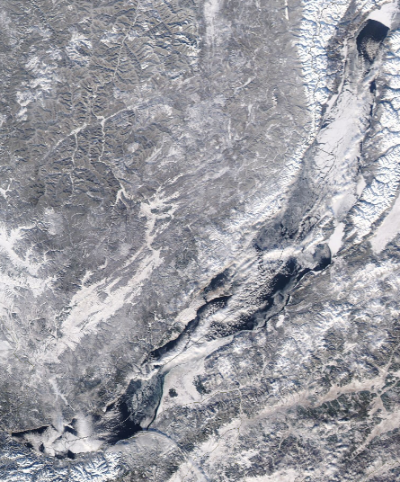 Спутниковый снимок Байкала 2022-01-09