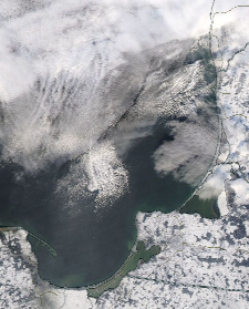 Спутниковый снимок  Куршский и Калининградский залив 2022-01-09