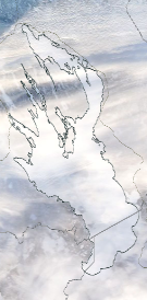Спутниковый снимок Онежского озера 2022-01-09