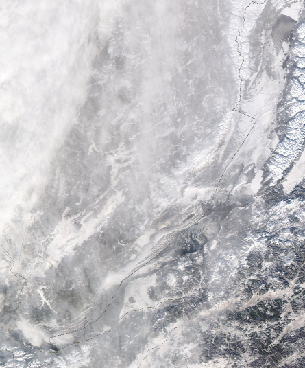 Спутниковый снимок Байкала 2022-01-10