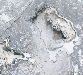 Спутниковый снимок Ладога, Финский залив 2022-01-10