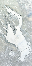 Спутниковый снимок Онежского озера 2022-01-11