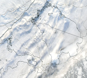 Спутниковый снимок Ладога, Финский залив 2022-01-12