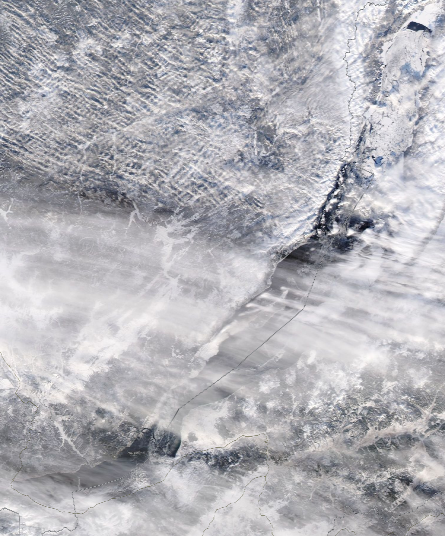 Спутниковый снимок Байкала 2022-01-13