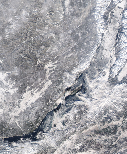 Спутниковый снимок Байкала 2022-01-14