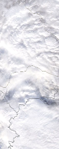 Спутниковый снимок  Рыбинского водохранилища и Белого озера 2022-01-14