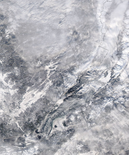 Спутниковый снимок Байкала 2022-01-15
