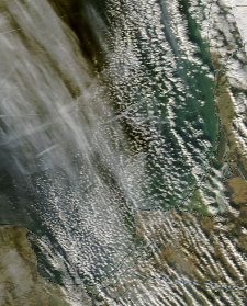 Спутниковый снимок  Куршский и Калининградский залив 2022-01-15