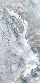 Спутниковый снимок Онежского озера 2022-01-15