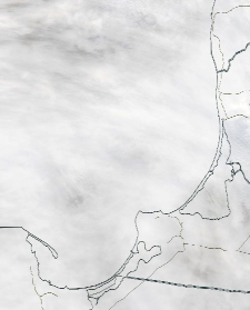 Спутниковый снимок  Куршский и Калининградский залив 2022-01-16