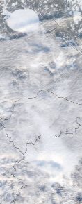 Спутниковый снимок  Рыбинского водохранилища и Белого озера 2022-01-22