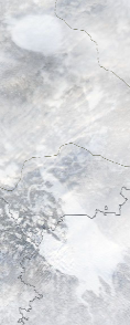 Спутниковый снимок  Рыбинского водохранилища и Белого озера 2022-01-24
