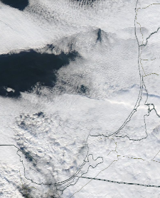 Спутниковый снимок  Куршский и Калининградский залив 2022-01-25