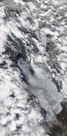 Спутниковый снимок Онежского озера 2022-05-04