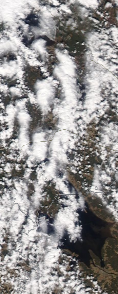 Спутниковый снимок  Рыбинского водохранилища и Белого озера 2022-05-05
