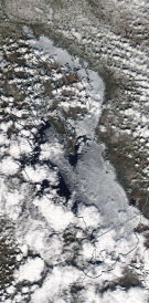 Спутниковый снимок Онежского озера 2022-05-05