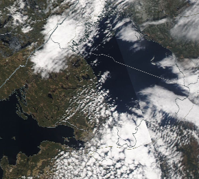 Спутниковый снимок Ладога, Финский залив 2022-05-06
