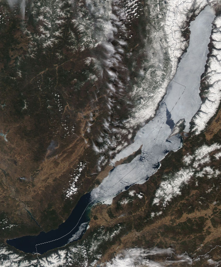 Спутниковый снимок Байкала 2022-05-07