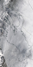 Спутниковый снимок Онежского озера 2022-05-08