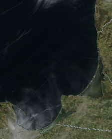 Спутниковый снимок  Куршский и Калининградский залив 2022-05-09