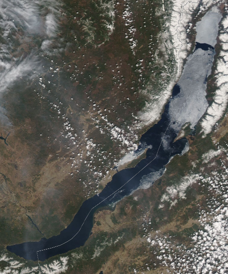 Спутниковый снимок Байкала 2022-05-15
