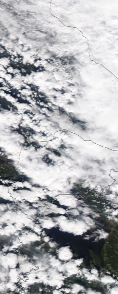 Спутниковый снимок  Рыбинского водохранилища и Белого озера 2022-05-15