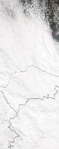 Спутниковый снимок  Рыбинского водохранилища и Белого озера 2022-05-16
