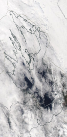 Спутниковый снимок Онежского озера 2022-05-16