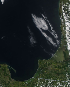 Спутниковый снимок  Куршский и Калининградский залив 2022-05-17