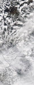 Спутниковый снимок  Рыбинского водохранилища и Белого озера 2022-05-18