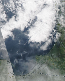 Спутниковый снимок  Куршский и Калининградский залив 2022-05-19