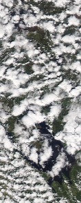 Спутниковый снимок  Рыбинского водохранилища и Белого озера 2022-05-19