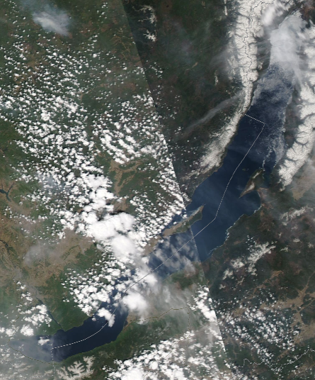 Спутниковый снимок Байкала 2022-05-20