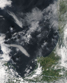 Спутниковый снимок  Куршский и Калининградский залив 2022-05-20