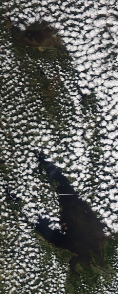 Спутниковый снимок  Рыбинского водохранилища и Белого озера 2022-05-20