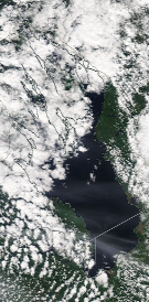 Спутниковый снимок Онежского озера 2022-06-10