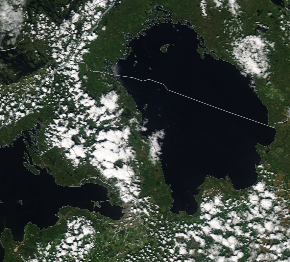 Спутниковый снимок Ладога, Финский залив 2022-06-11
